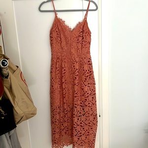 ASTR the label pink lace dress